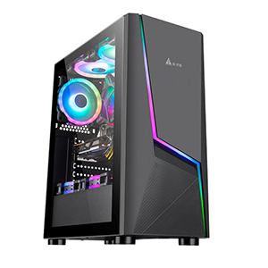 GOLDEN FIELD 1092B ATX GAMING CASE WITH 1XUSB3.0+1XUSB2.0,TOP TAKE 1XRGB & REAR TAKE 1XARGB 18 LED FAN,TEMPERED GLASS LEFT SIDE PANEL - Sayesbuy