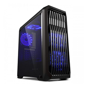 GOLDEN FIELD G9B DESKTOP COMPUTER CASE WITH 1XUSB 3.0+1xUSB 2.0, 120MM RED LED IN FRONT, 120MM FAN IN BACK, FULL-WINDOW LEFT SIDE PANEL & 450 WATT POWER SUPPLY Sayesbuy