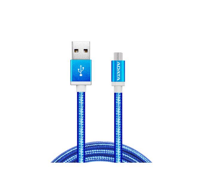 0115293_adata-amucal-100cm-blue-micro-usb-type-a-aluminum-cable ADATA AMUCAL 100CM BLUE MICRO USB TYPE A ALUMINUM CABLE - Image 1