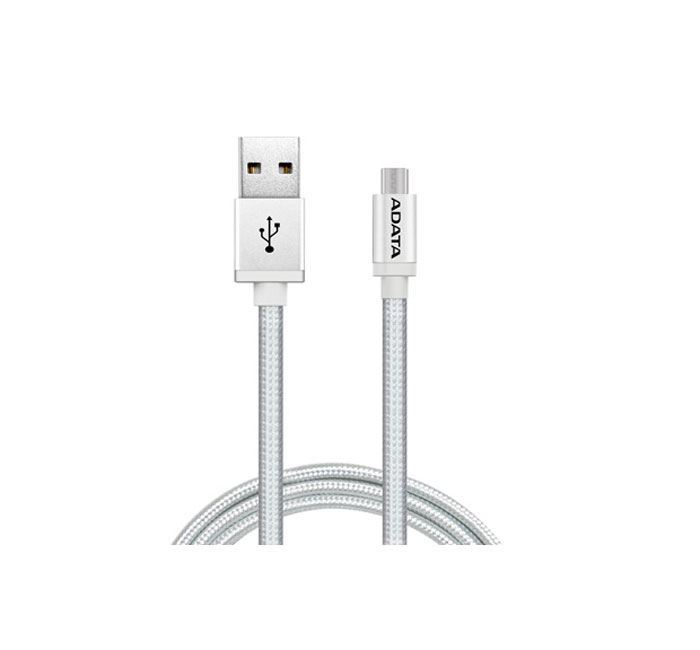 0115298_adata-amucal-100cm-silver-micro-usb-type-a-aluminum-cable ADATA AMUCAL 100CM Silver USB-C to USB-A 3.1 Cable - Image 1