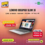 Lenovo IdeaPad Slim 3i Core i3 10th Gen 14" Full HD Platinum Grey Laptop