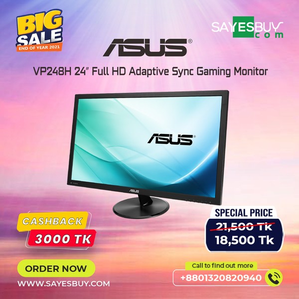 Asus VP248H 24″ Full HD Adaptive Sync Gaming Monitor Asus VP248H 24″ Full HD Adaptive Sync Gaming Monitor
