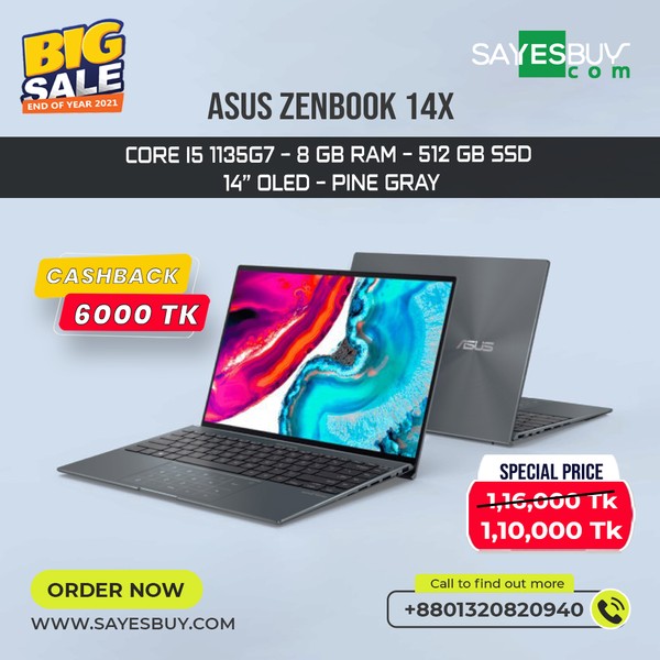 asus zenbook 14x ASUS ZenBook 14X UX5401EA Core i5 11th Gen 14" 2.8K OLED Touch Laptop