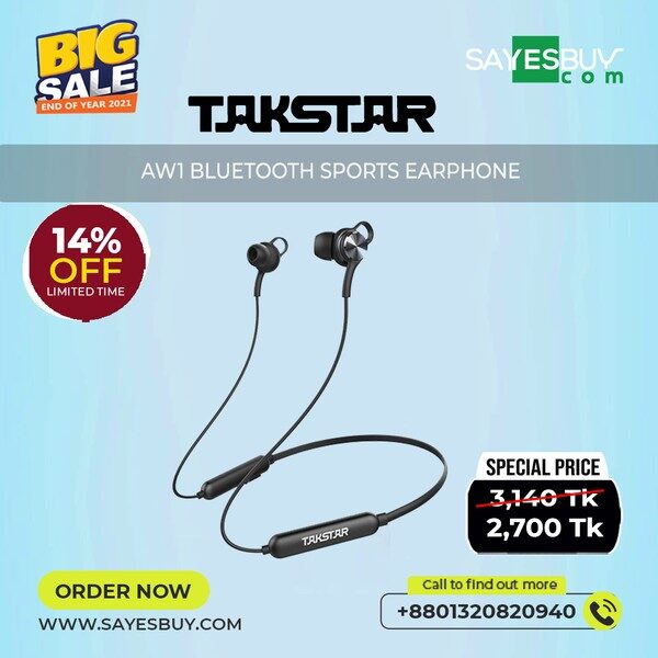 Takstar AW1 Bluetooth Sport Earphone