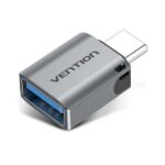 Vention CDQH0 USB-C Male to USB 3.0 Female OTG Adapter Gray Aluminum Alloy Type