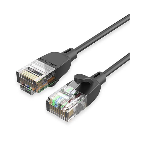 9-1 Vention IBIBI Cat.6A UTP Patch Cable 1.5M Black Slim Type (Copy) - Image 1