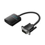 VENTION ACNBB VGA to HDMI Converter with Female Micro USB and Audio Port 0.15M Black
