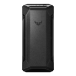 ASUS TUF Gaming GT501 case supports up to EATX with metal front panel, tempered-glass side panel, 120 mm RGB fan, 140 mm PWM fan, radiator space reserved, and USB 3.1 Gen 1 techsquare