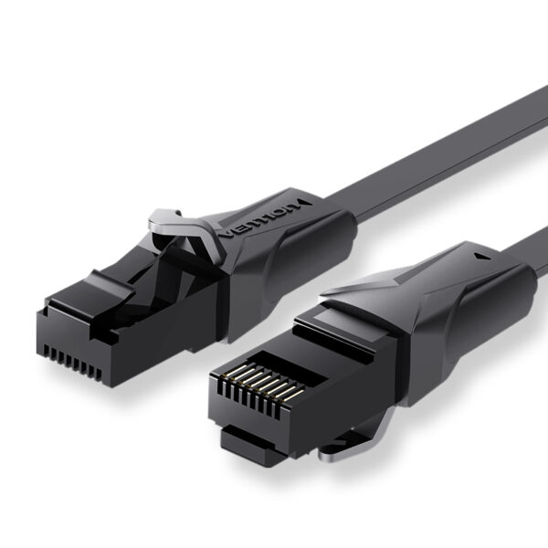 Vention IBABJ Flat CAT6 UTP Patch Cord Cable 5M Black