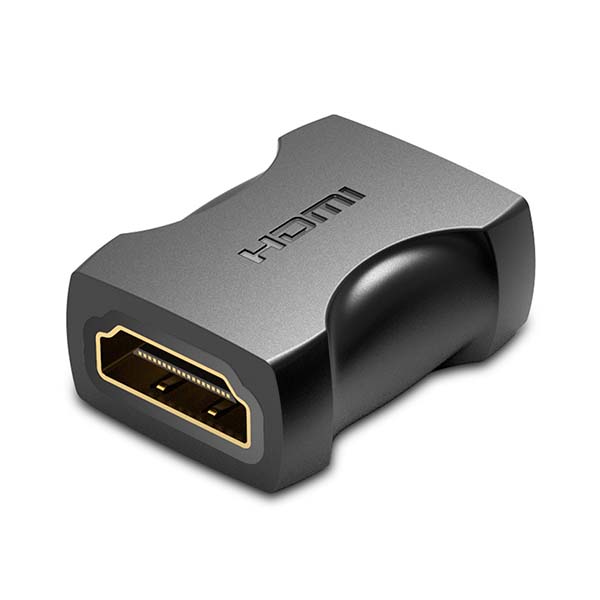 白底-20-1 Vention AIRB0 HDMI Female to Female Coupler Adapter Black - Image 1