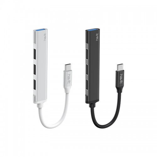 Havit HV-HB41 4 Port Type C Aluminium Alloy HUBHavit HV-HB41 4 Port Type C Aluminium Alloy HUB