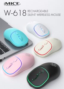 Introducing the IMICE W-618 Rechargeable Bluetooth Dual Wireless Mouse! Get the original products at the most affordable price only at Tech Square BD and enjoy the quality with the promise of the best customer service in Bangladesh.